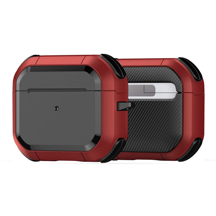 DUX DUCIS PECA Series for Apple AirPods 3 Protective Case with Carabiner Earbuds Cover - Red