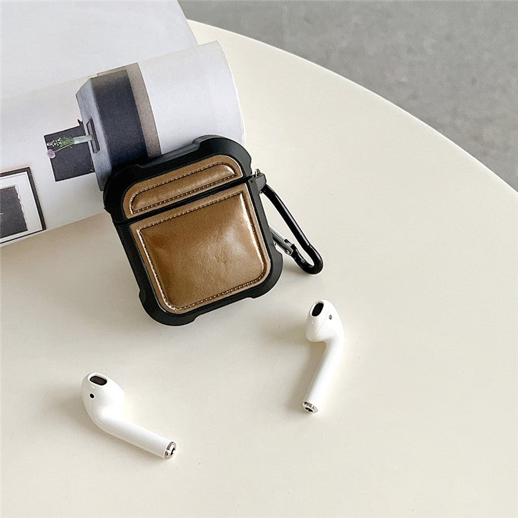 Earphone Sleeve for AirPods with Charging Case (2016) / (2019) / AirPods with Wireless Charging Case (2019) TPU Anti-drop Cover - Brown