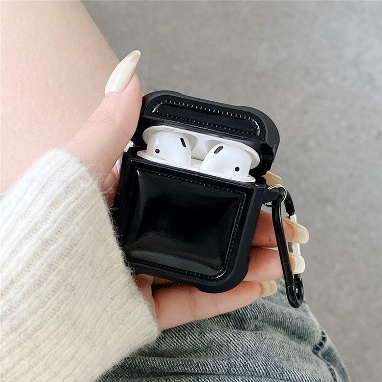 Earphone Sleeve for AirPods with Charging Case (2016) / (2019) / AirPods with Wireless Charging Case (2019) TPU Anti-drop Cover - Apricot