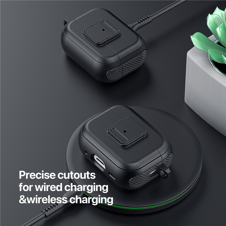 DUX DUCIS PECJ Series for Apple AirPods with Charging Case (2016) / (2019) / AirPods with Wireless Charging Case (2019) Earphone Cover - Black