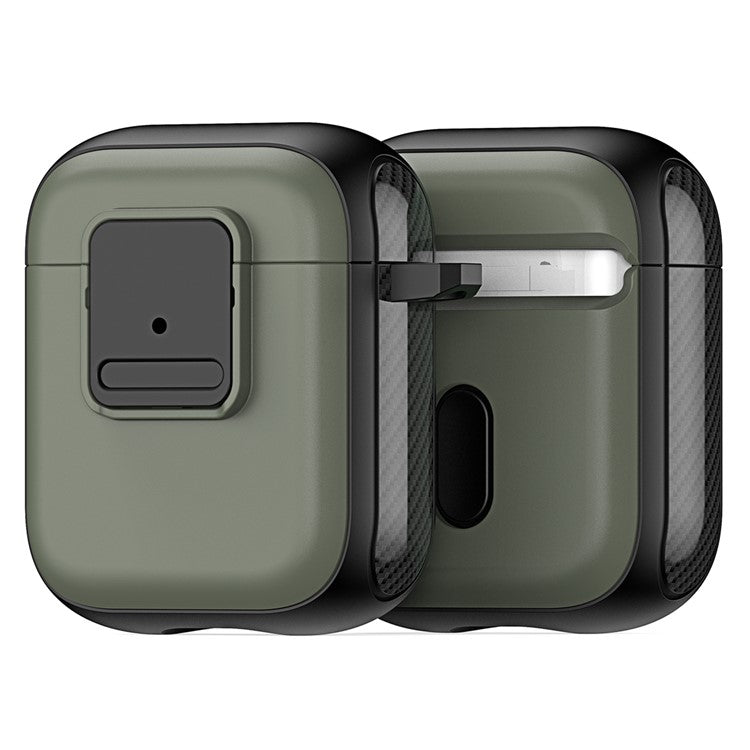 DUX DUCIS PECJ Series for Apple AirPods with Charging Case (2016) / (2019) / AirPods with Wireless Charging Case (2019) Earphone Cover - Army Green