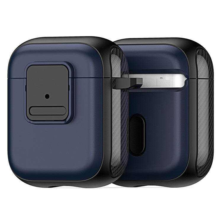 DUX DUCIS PECJ Series for Apple AirPods with Charging Case (2016) / (2019) / AirPods with Wireless Charging Case (2019) Earphone Cover - Navy Blue