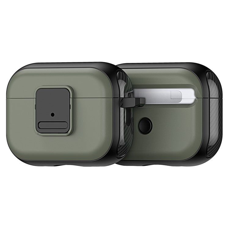 DUX DUCIS PECJ Series for Apple AirPods Pro 2 PC + TPU Case Anti-Lost Earbuds Cover - Army Green