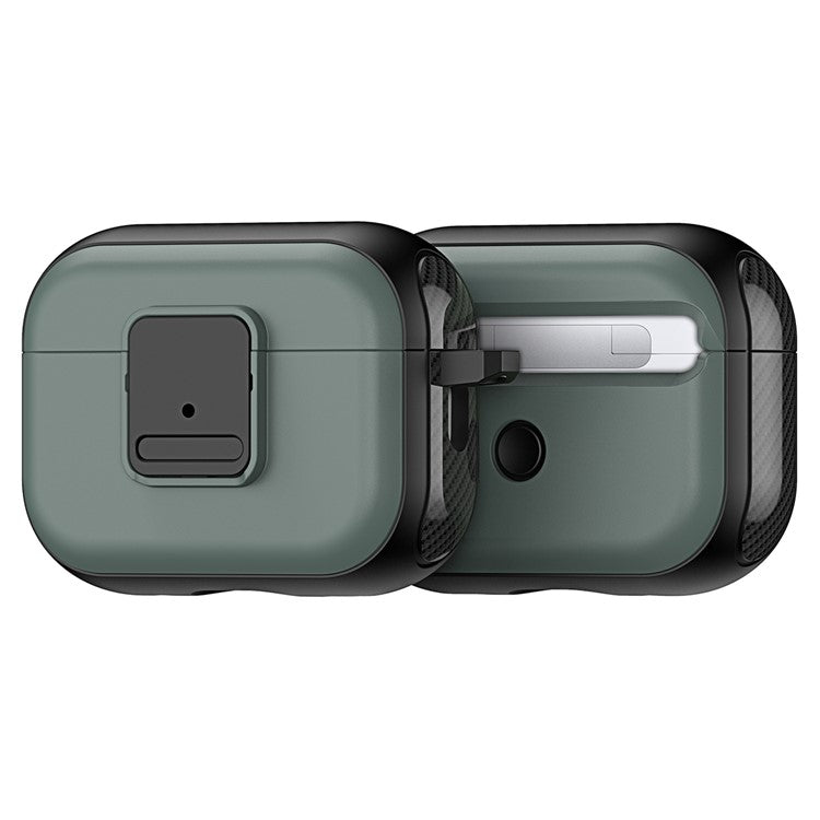 DUX DUCIS PECJ Series for Apple AirPods Pro 2 PC + TPU Case Anti-Lost Earbuds Cover - Blackish Green