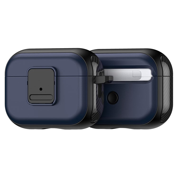 DUX DUCIS PECJ Series for Apple AirPods Pro 2 PC + TPU Case Anti-Lost Earbuds Cover - Navy Blue