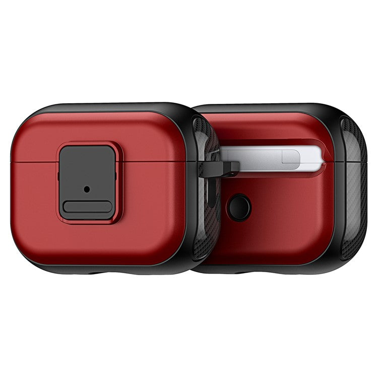 DUX DUCIS PECJ Series for Apple AirPods Pro 2 PC + TPU Case Anti-Lost Earbuds Cover - Red