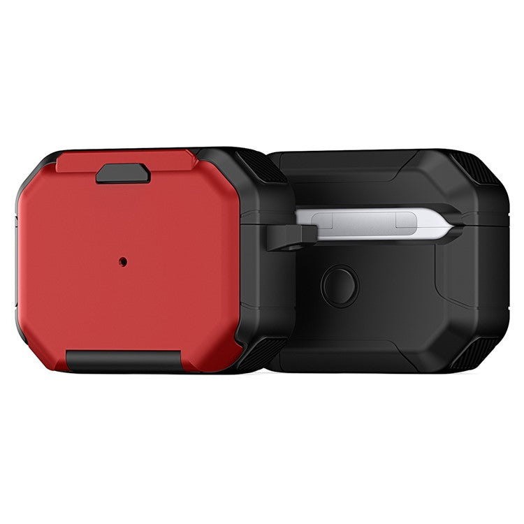 DUX DUCIS PECF Series for Apple AirPods Pro Protective Cover PC+TPU Carrying Case with Keychain - Red