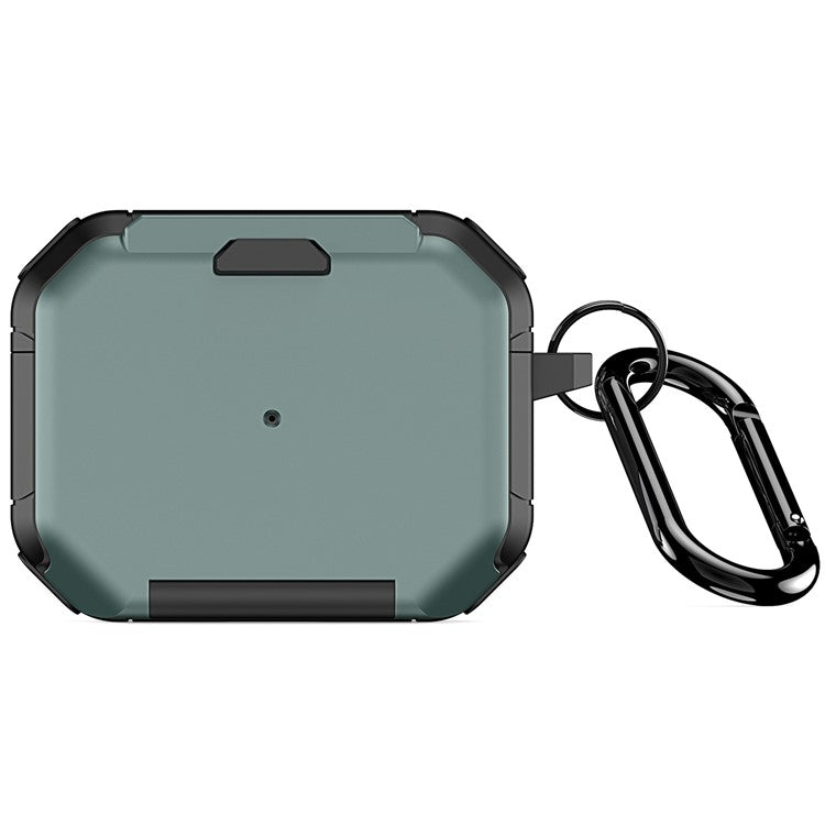 DUX DUCIS PECF Series for Apple AirPods Pro Protective Cover PC+TPU Carrying Case with Keychain - Army Green