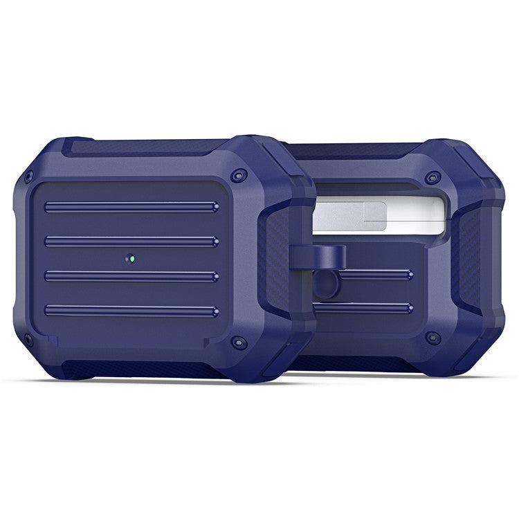 DUX DUCIS PECE Series for Apple AirPods Pro 2 Earphone Case Full-Body Rugged Protective Cover - Navy Blue