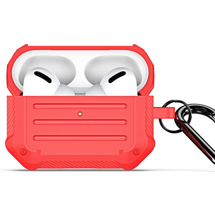 DUX DUCIS PECE Series for Apple AirPods Pro 2 Earphone Case Full-Body Rugged Protective Cover - Red