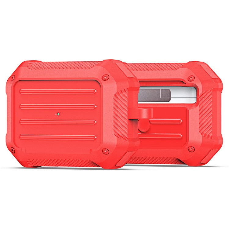 DUX DUCIS PECE Series for Apple AirPods Pro 2 Earphone Case Full-Body Rugged Protective Cover - Red