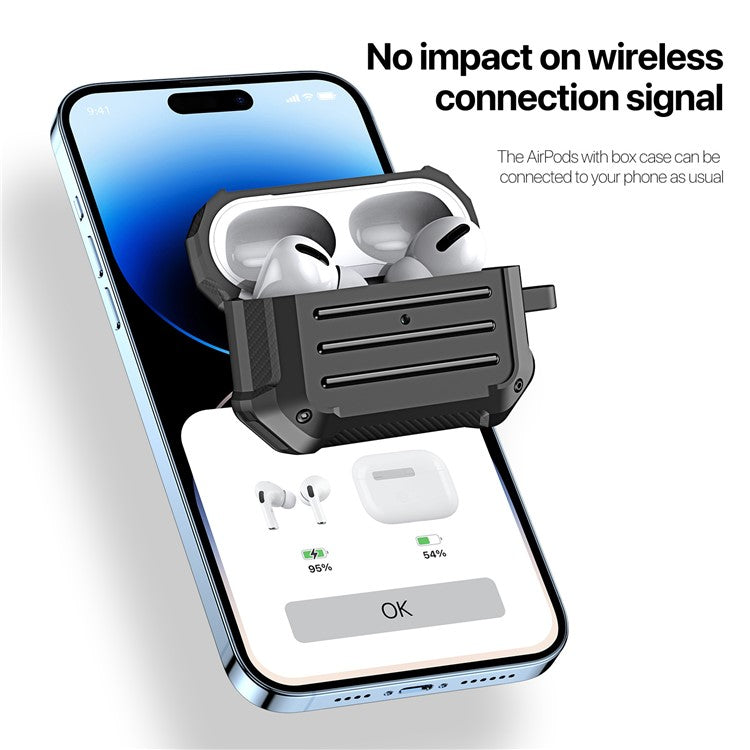 DUX DUCIS PECE Series for Apple AirPods with Charging Case (2016) / (2019) / AirPods with Wireless Charging Case (2019) Cover TPU Earbuds Case - Black