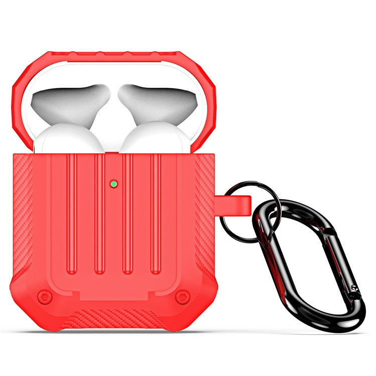 DUX DUCIS PECE Series for Apple AirPods with Charging Case (2016) / (2019) / AirPods with Wireless Charging Case (2019) Cover TPU Earbuds Case - Red