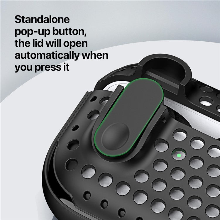 DUX DUCIS PECM Series for Apple AirPods Pro 2 Protective Cover Portable Earphone Case with Secure Lock Design - Black