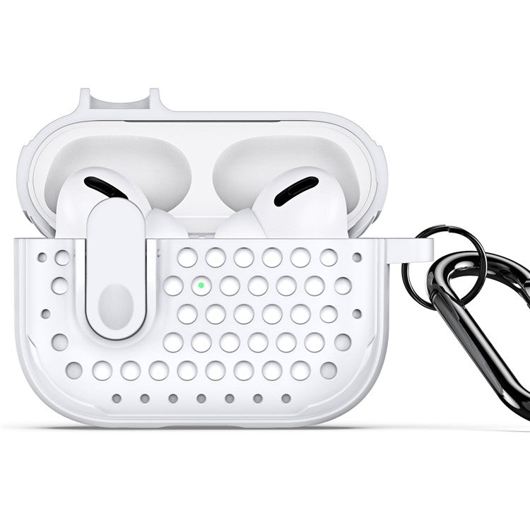 DUX DUCIS PECM Series for Apple AirPods Pro 2 Protective Cover Portable Earphone Case with Secure Lock Design - White