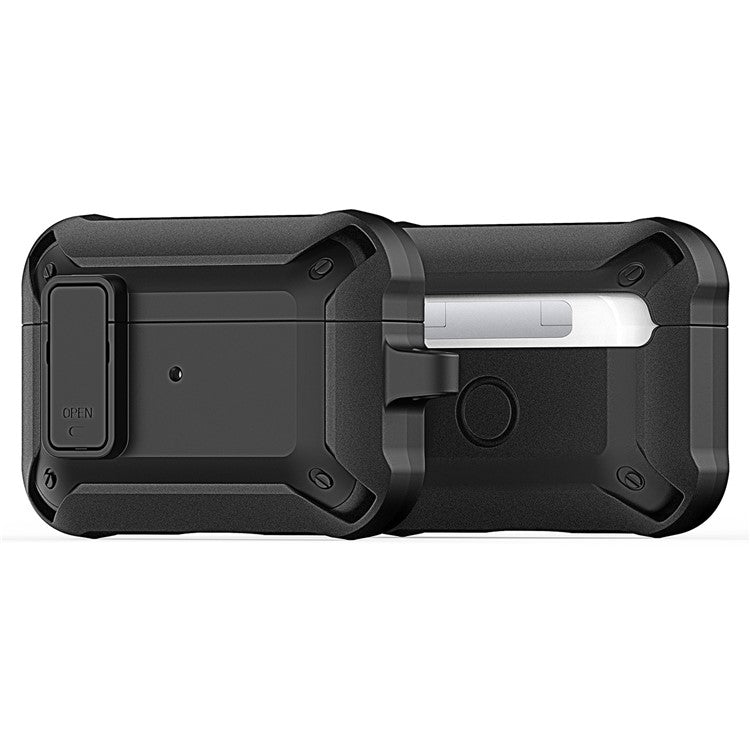 DUX DUCIS PECO Series for Apple AirPods Pro Earbuds Cover Secure Lock Design Shockproof Shell - Black