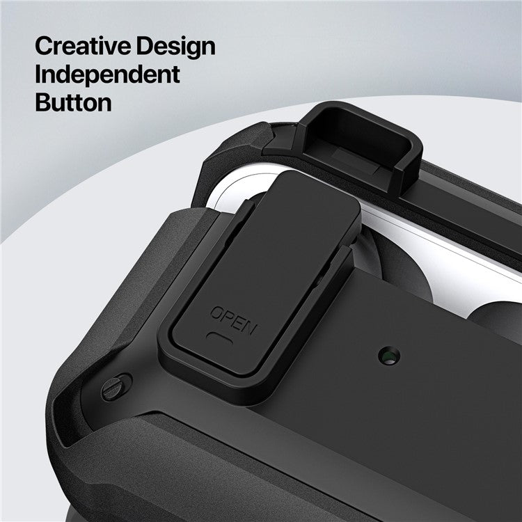 DUX DUCIS PECO Series for Apple AirPods Pro Earbuds Cover Secure Lock Design Shockproof Shell - Black