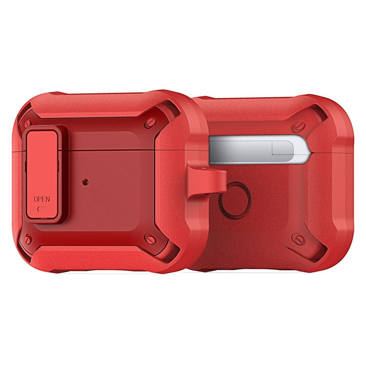 DUX DUCIS PECO Series for Apple AirPods 3 Earbuds Case Full Drop Protection Cover with Keychain - Red