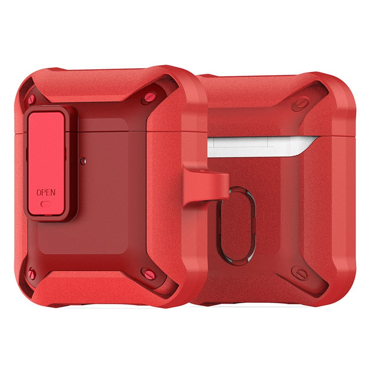 DUX DUCIS PECO Series for Apple AirPods with Charging Case (2016) / (2019) / AirPods with Wireless Charging Case (2019) Secure Lock Cover - Red