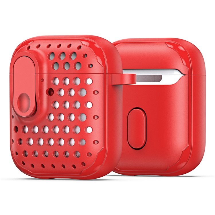 DUX DUCIS PECM Series for Apple AirPods with Charging Case (2016) / (2019) / AirPods with Wireless Charging Case (2019) Earbud Cover - Red