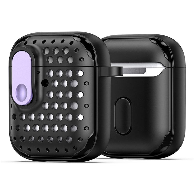 DUX DUCIS PECM Series for Apple AirPods with Charging Case (2016) / (2019) / AirPods with Wireless Charging Case (2019) Earbud Cover - Black+Purple