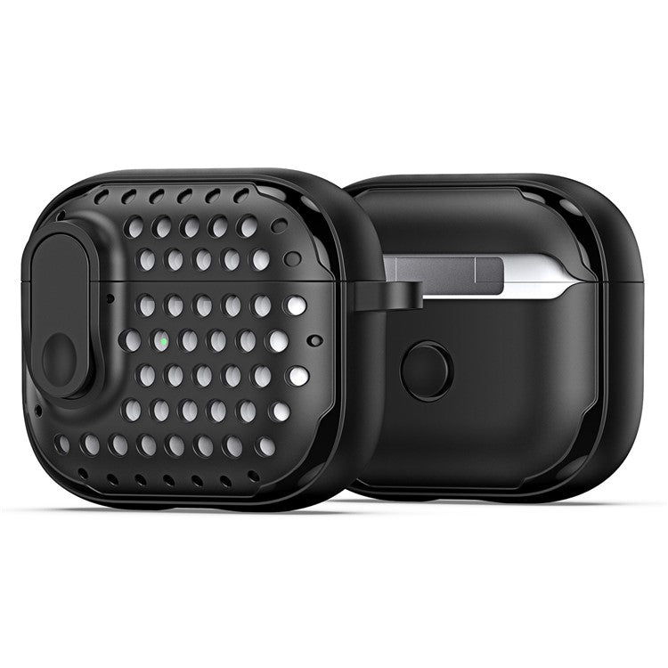 DUX DUCIS PECM Series for Apple AirPods 3 Case TPU+PC Protective Cover with Keychain - Black