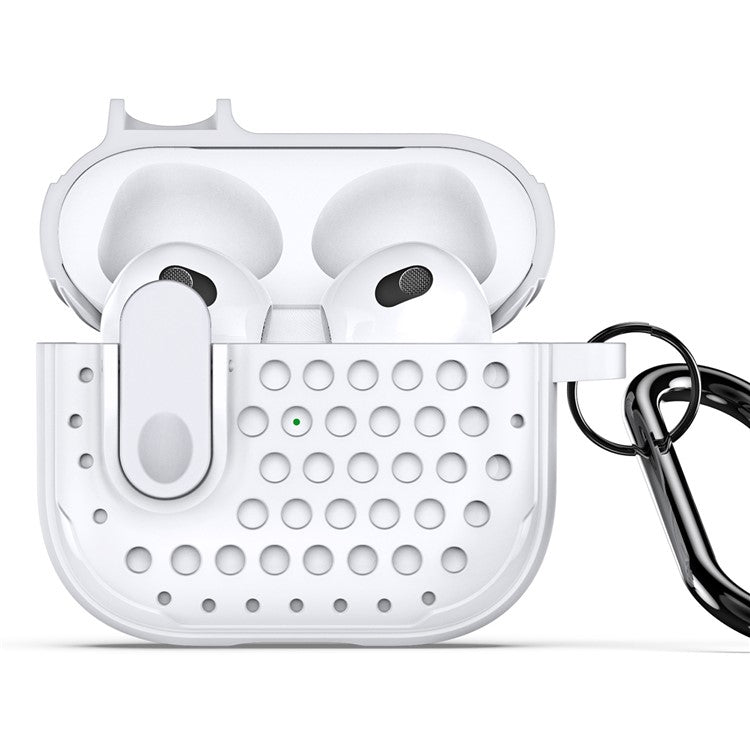 DUX DUCIS PECM Series for Apple AirPods 3 Case TPU+PC Protective Cover with Keychain - White