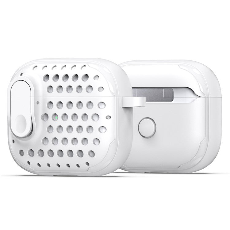 DUX DUCIS PECM Series for Apple AirPods 3 Case TPU+PC Protective Cover with Keychain - White