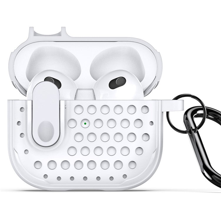 DUX DUCIS PECM Series for Apple AirPods Pro Earbuds Case with Lock Full Protective Shell - White