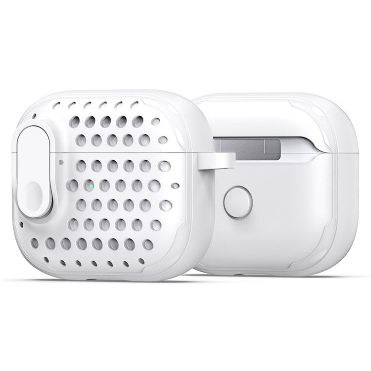 DUX DUCIS PECM Series for Apple AirPods Pro Earbuds Case with Lock Full Protective Shell - White