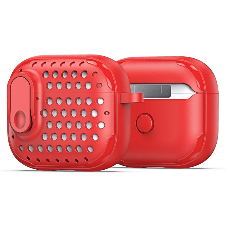 DUX DUCIS PECM Series for Apple AirPods Pro Earbuds Case with Lock Full Protective Shell - Red