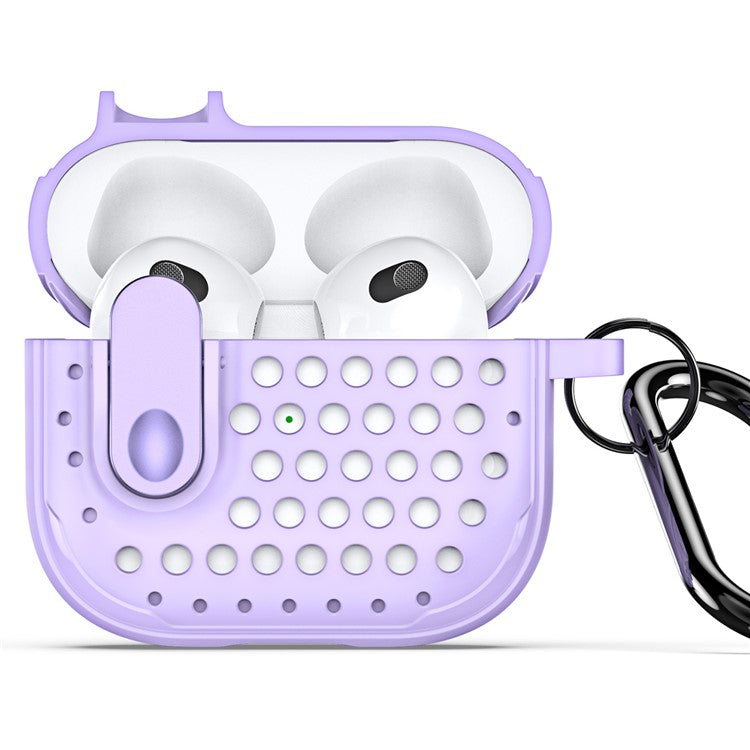 DUX DUCIS PECM Series for Apple AirPods Pro Earbuds Case with Lock Full Protective Shell - Purple