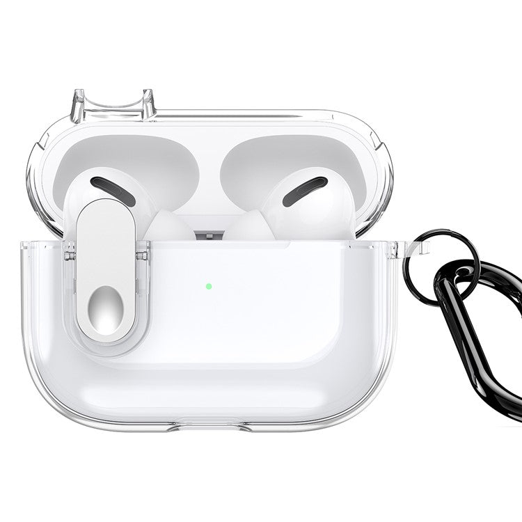 DUX DUCIS PECL Series for Apple AirPods Pro 2 Earphone Case  TPU+PC Cover with Hanging Hook - Clear White