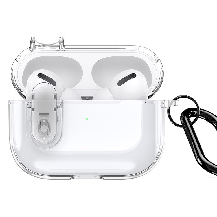 DUX DUCIS PECL Series for Apple AirPods Pro 2 Earphone Case  TPU+PC Cover with Hanging Hook - Clear