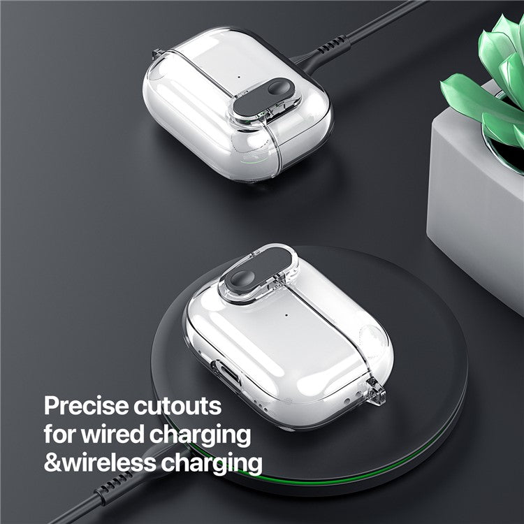 DUX DUCIS PECL Series for Apple AirPods with Charging Case (2016) / (2019) / AirPods with Wireless Charging Case Earphone Cover - Clear Black