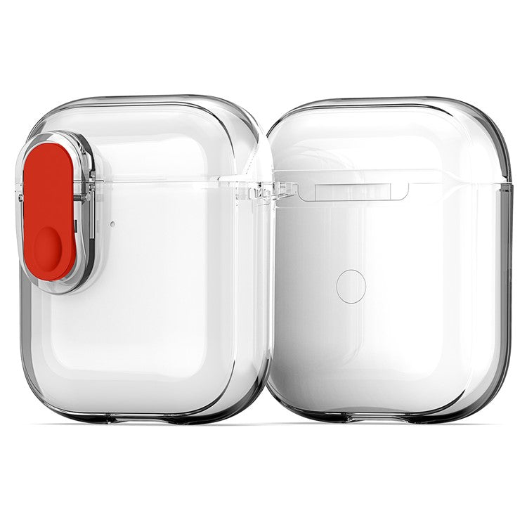 DUX DUCIS PECL Series for Apple AirPods with Charging Case (2016) / (2019) / AirPods with Wireless Charging Case Earphone Cover - Clear Red