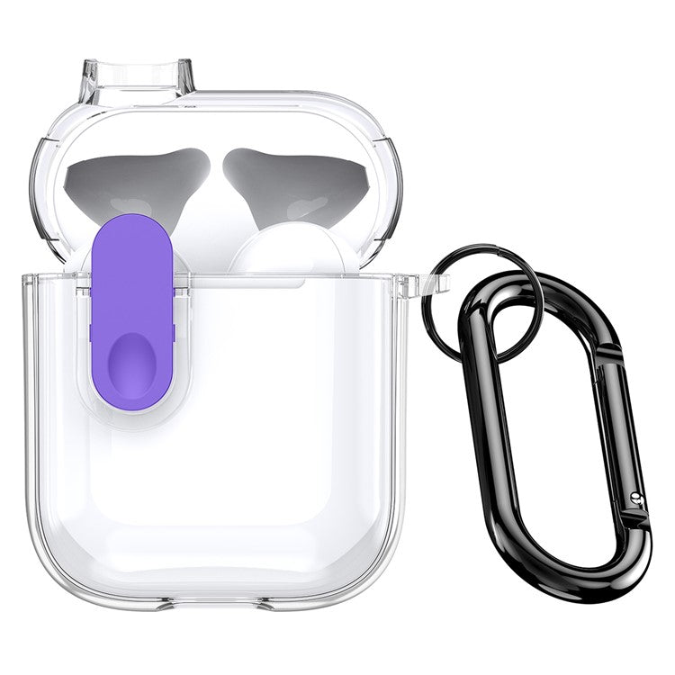 DUX DUCIS PECL Series for Apple AirPods with Charging Case (2016) / (2019) / AirPods with Wireless Charging Case Earphone Cover - Clear Purple