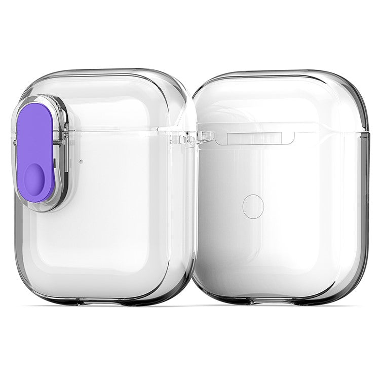 DUX DUCIS PECL Series for Apple AirPods with Charging Case (2016) / (2019) / AirPods with Wireless Charging Case Earphone Cover - Clear Purple