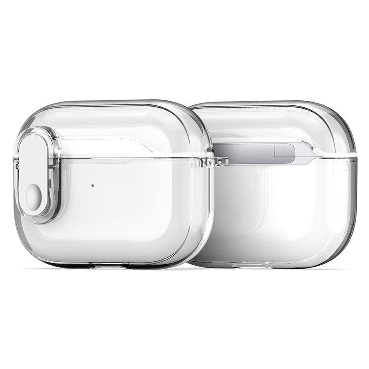 DUX DUCIS PECL Series for Apple AirPods Pro Bluetooth Earbud Case Anti-drop Cover with Hanging Hook - Clear White