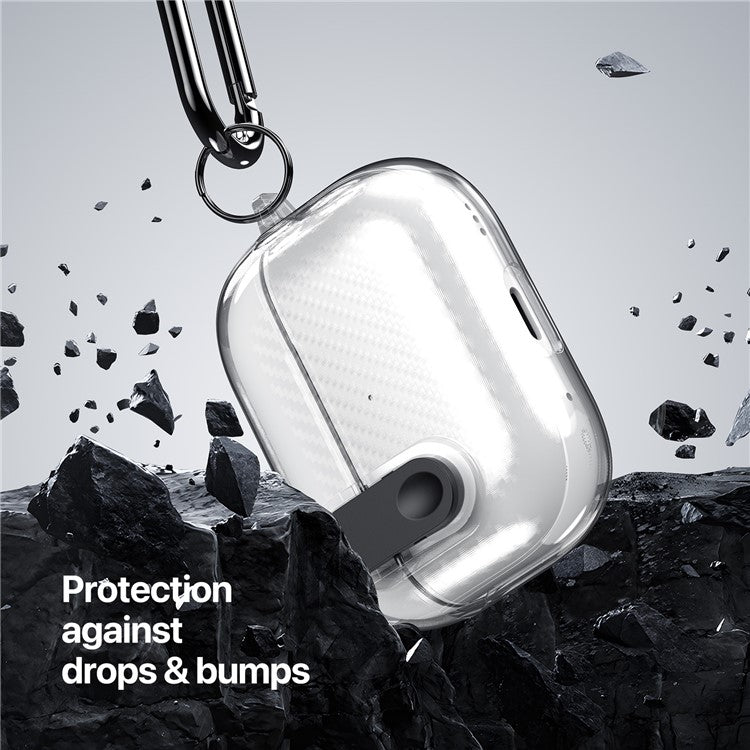 DUX DUCIS PECK Series for Apple AirPods with Charging Case (2016) / (2019) / AirPods with Wireless Charging Case (2019) Anti-drop Case - Clear White