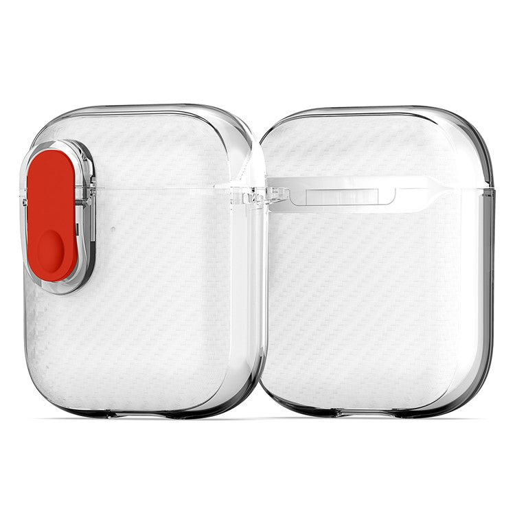 DUX DUCIS PECK Series for Apple AirPods with Charging Case (2016) / (2019) / AirPods with Wireless Charging Case (2019) Anti-drop Case - Clear Red