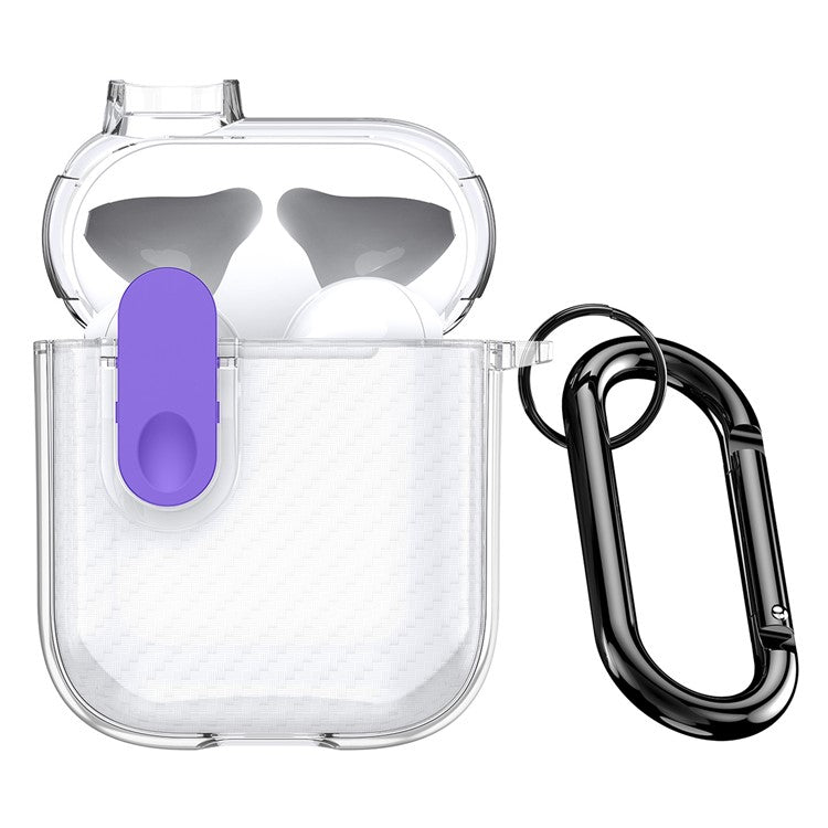 DUX DUCIS PECK Series for Apple AirPods with Charging Case (2016) / (2019) / AirPods with Wireless Charging Case (2019) Anti-drop Case - Clear Purple