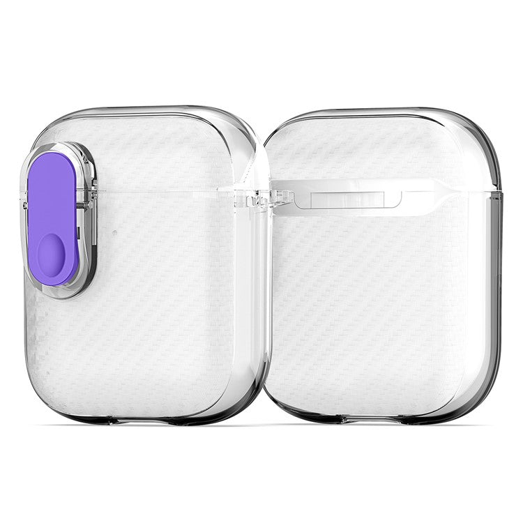 DUX DUCIS PECK Series for Apple AirPods with Charging Case (2016) / (2019) / AirPods with Wireless Charging Case (2019) Anti-drop Case - Clear Purple