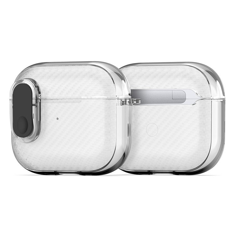 DUX DUCIS PECK Series for Apple AirPods 3 PC+TPU Earbud Case Anti-drop Cover with Hanging Hook - Clear Black