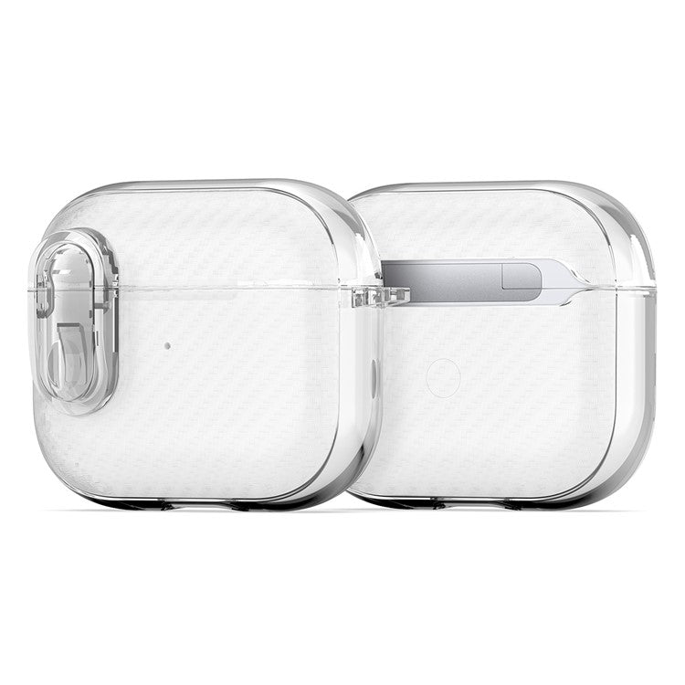 DUX DUCIS PECK Series for Apple AirPods 3 PC+TPU Earbud Case Anti-drop Cover with Hanging Hook - Clear