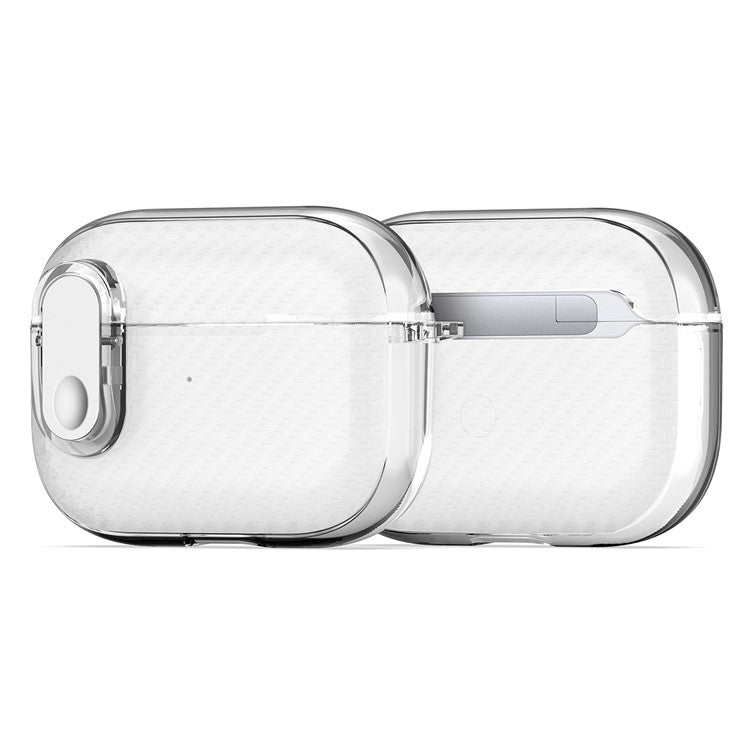 DUX DUCIS PECK Series Case for Apple AirPods Pro Bluetooth Earbud Cover with Hanging Hook - Clear White