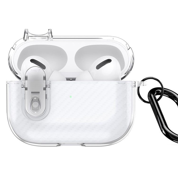 DUX DUCIS PECK Series Case for Apple AirPods Pro Bluetooth Earbud Cover with Hanging Hook - Clear