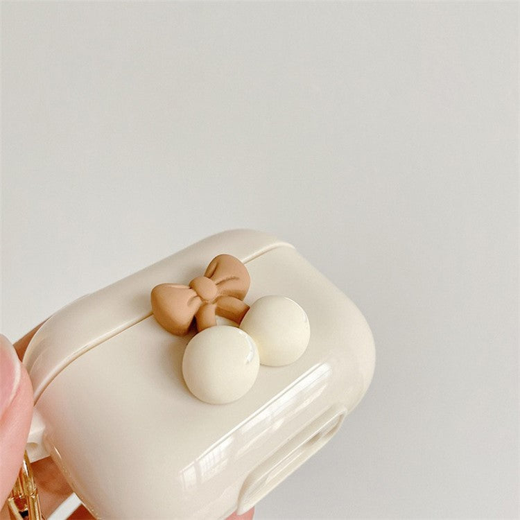 For AirPods 3 Cherry Decor TPU Cover Earphone Protective Sleeve with Pendant