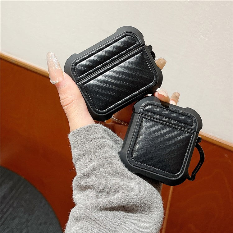 Earphone Sleeve for AirPods Pro / Pro 2 TPU Anti-drop Cover Earphone Organizer Carrying Case with Anti-lost Buckle