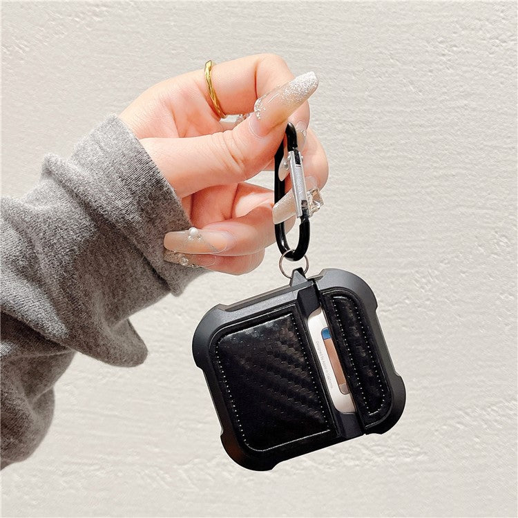 Earphone Cover for AirPods with Charging Case (2016) / (2019) / AirPods with Wireless Charging Case (2019) Earphone Sleeve with Anti-Lost Buckle